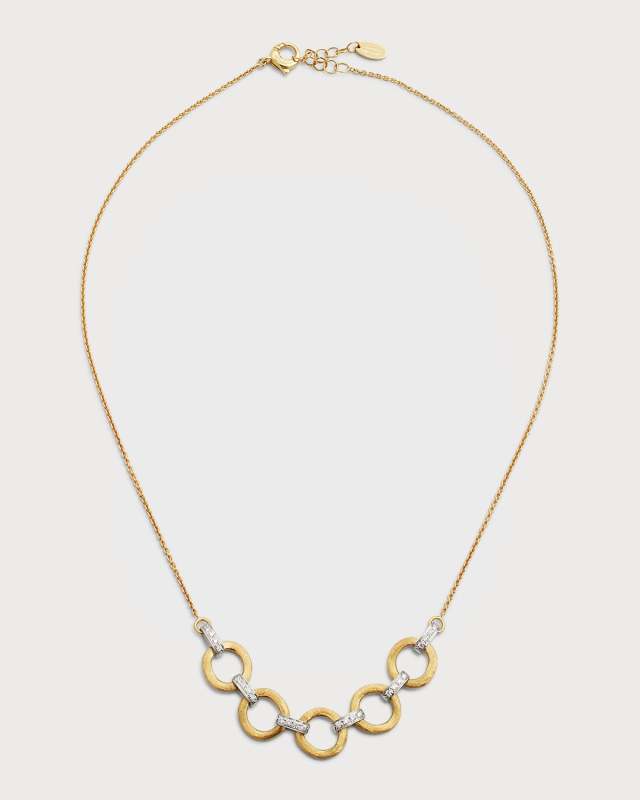 Jaipur Link 18k Yellow & White Gold Diamond Link Necklace